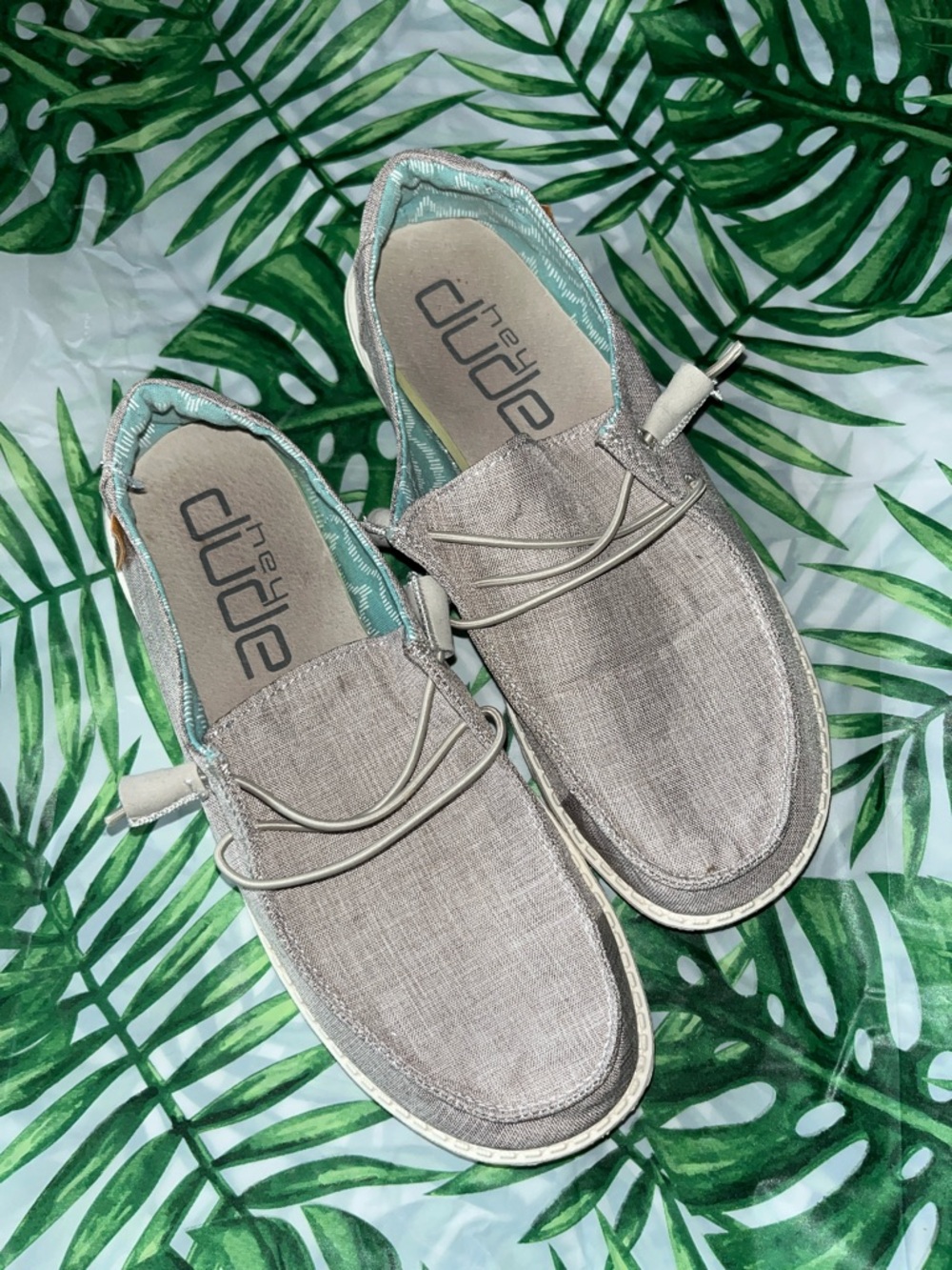 Hey Dude Wendy Casual Slip-On Shoes in Chambray Beige - W8